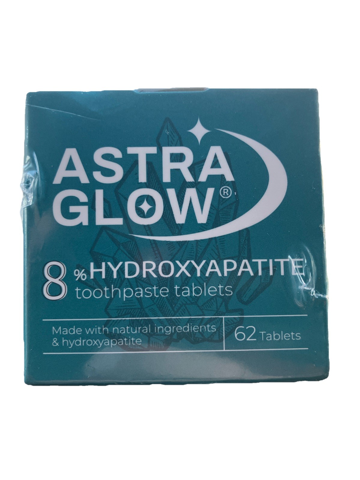 Astra Glow 8% Hydroxyapatite Toothpaste Tablets Exp 2028 62 Tablets ea. Natural