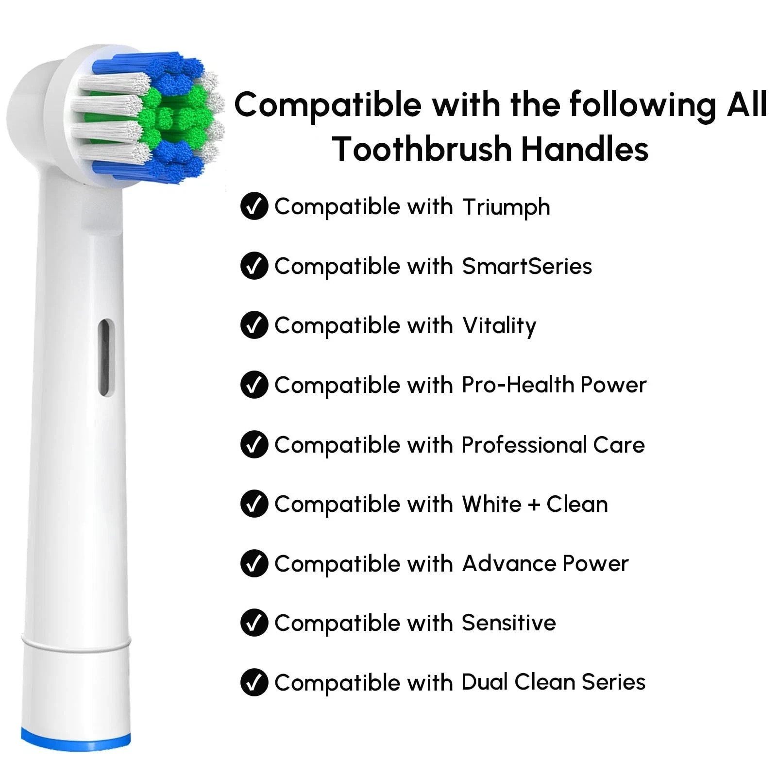 20PCS Precision Electric Toothbrush Replacement Fit For Oral Braun Brush Heads