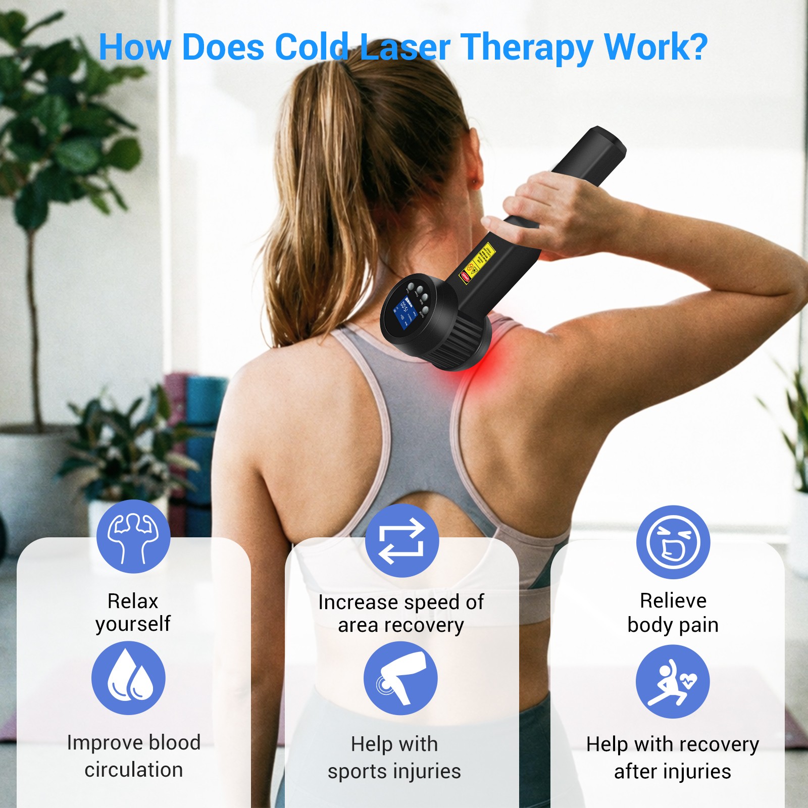 25W Super Pulsed Laser Therapy 905nm 808nm 660nm LLLT Device for Pain Relief