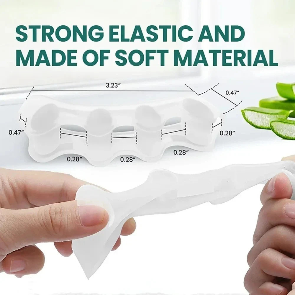 1 Pair Silicone Toe Separator Bunion Corrector Hammer Toe Straightener Soft Gel