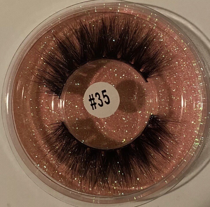 NEW #35 DRAMATIC 3D MINK EYELASHES CRUELTY FREE 13MM IN US!!