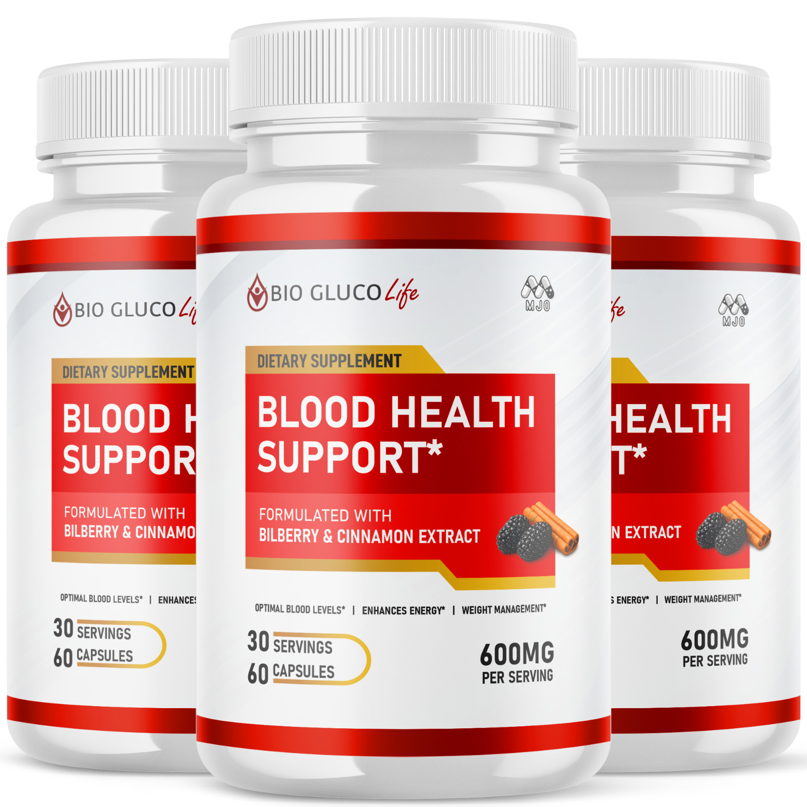 (3 Pack) Bio Gluco Life Advanced Support Blood Supplement 180 Capsules