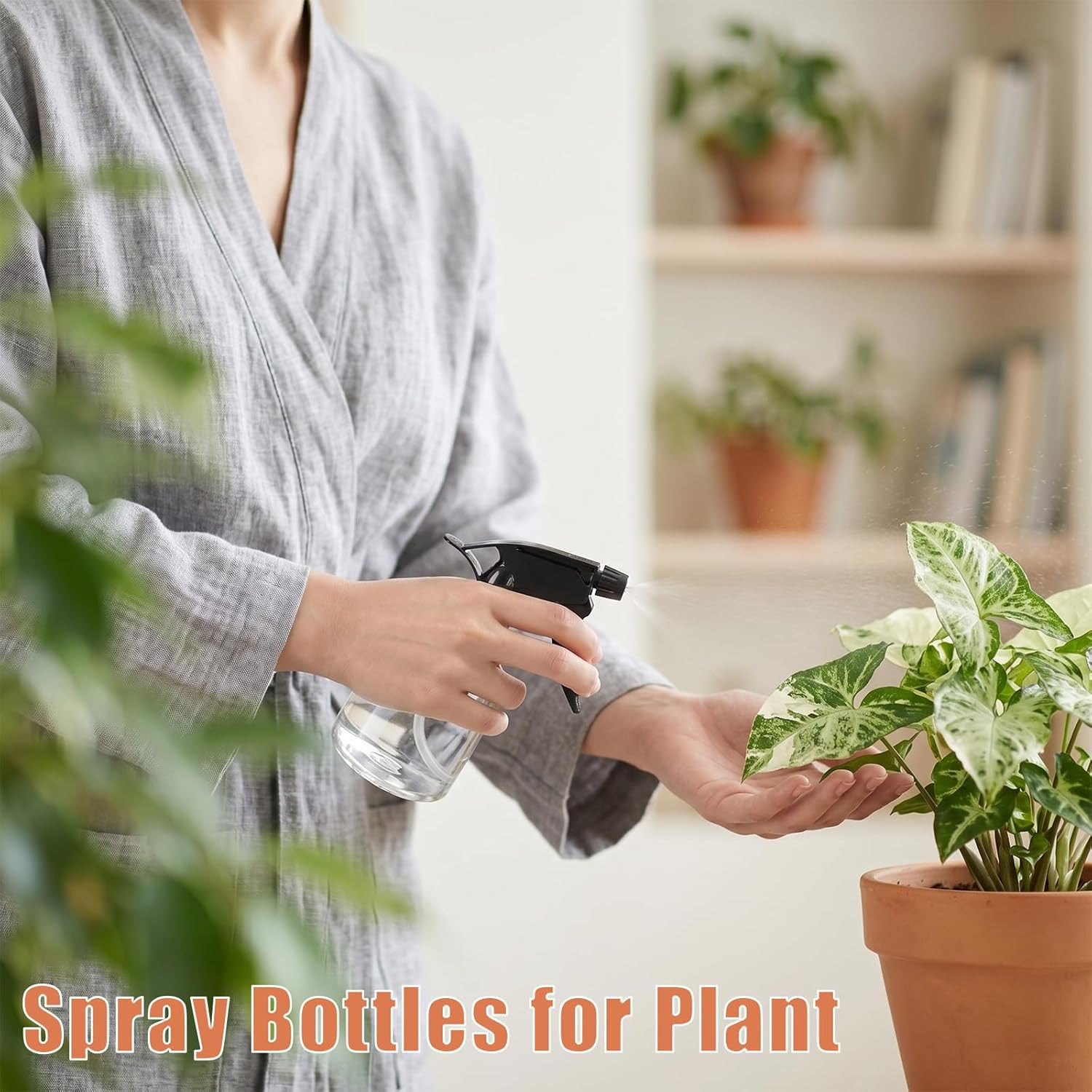 Bekith 12 Pack 8 Oz Empty Plastic Spray Bottle with Black Trigger Sprayers – Adj