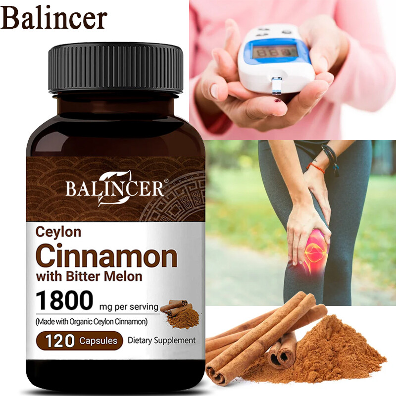 Organic Ceylon Cinnamon Capsules 1800mg – High Potency Blood Sugar Support