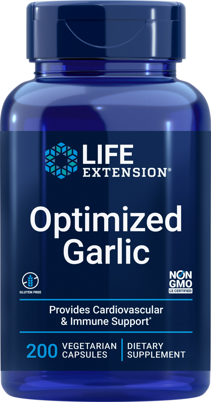 Life Extension OPTIMIZED GARLIC 200 VEGETARIAN CAPSULES