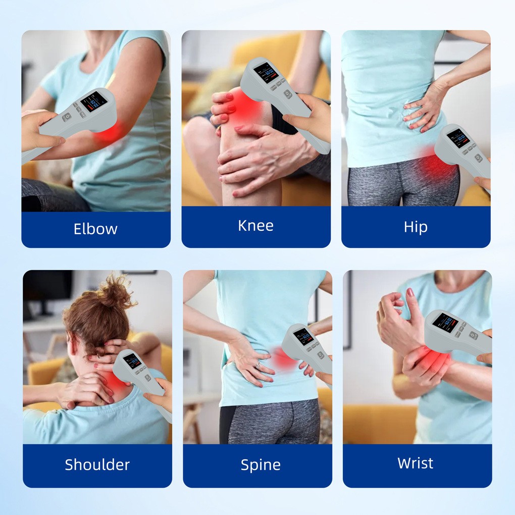 Handheld Cold Laser Therapy Device 650nm 808nm 20 Diodes for Human Pet Home Use