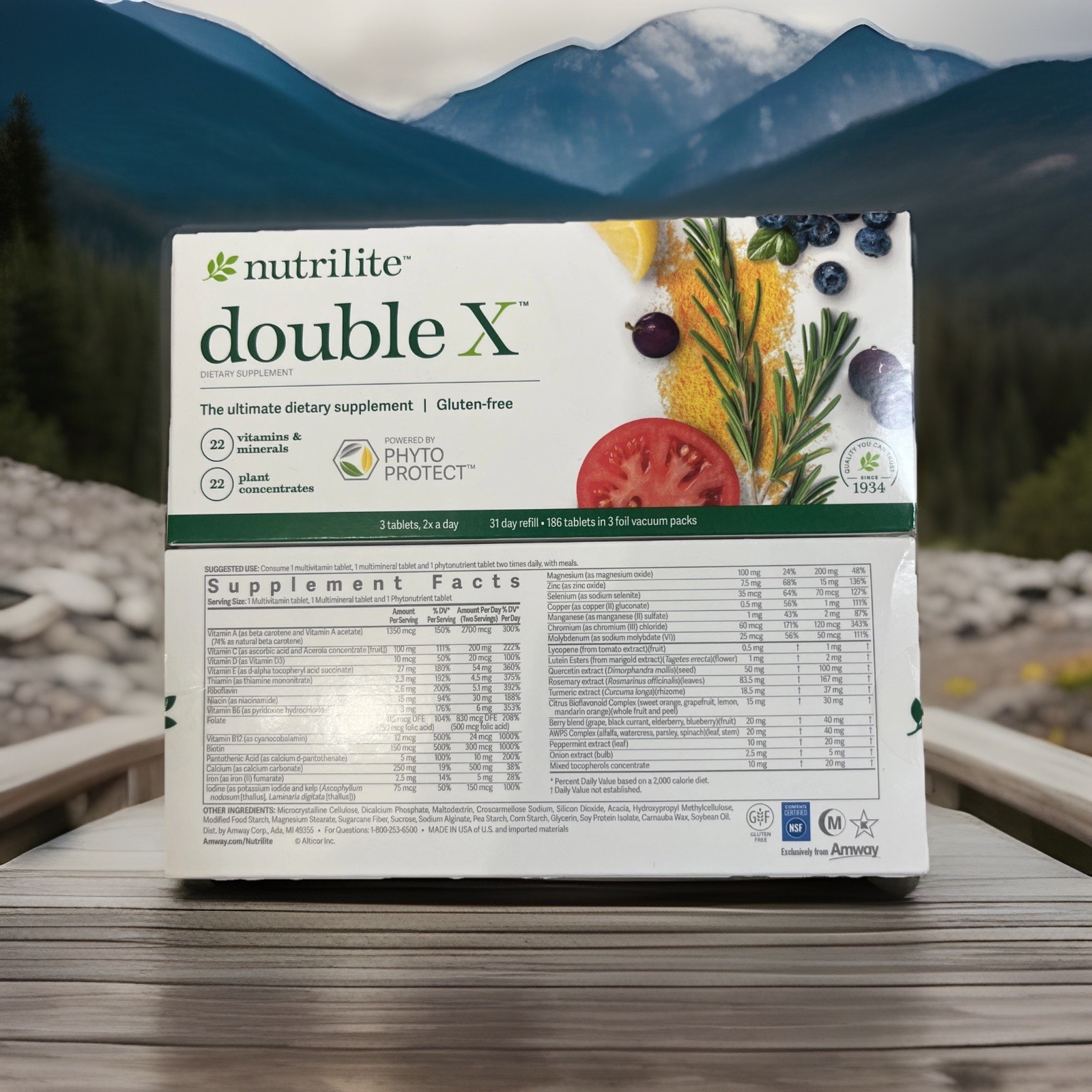 FREE SHIPPING – NEW AMWAY Nutrilite Double X Multivitamin – 31 Day Supply Refill