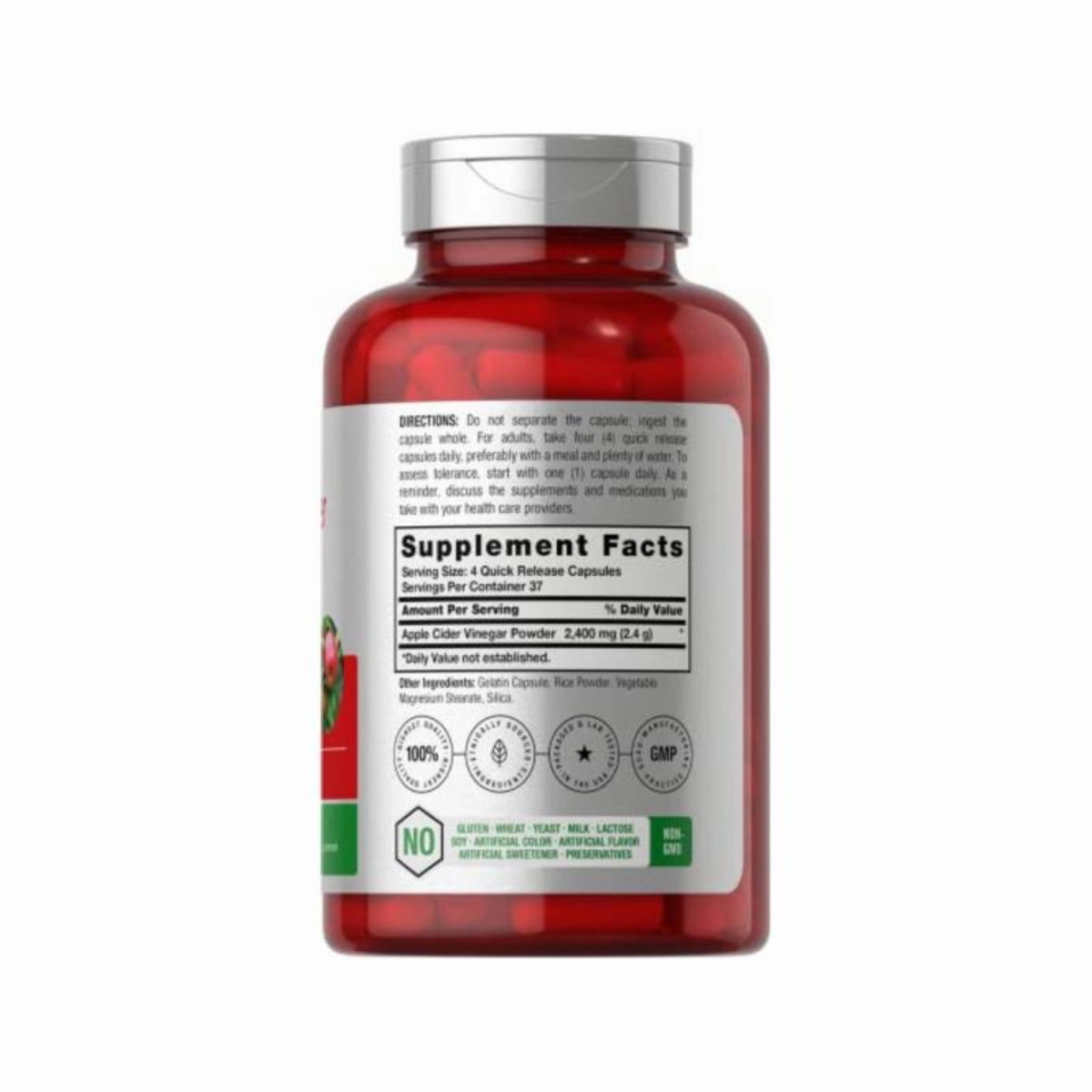 Horbäach Apple Cider Vinegar 2400mg – 150 Caps, Non-GMO & Gluten Free