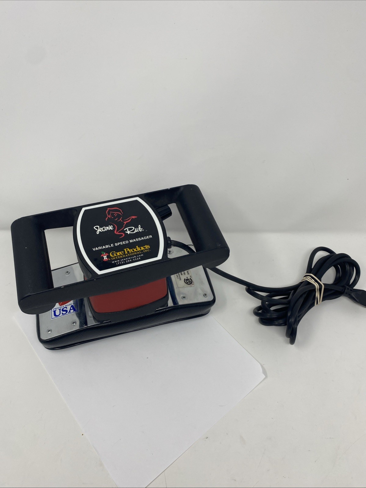 Core Products Jeanie Rub Variable Speed Massager Black Red for Full Body