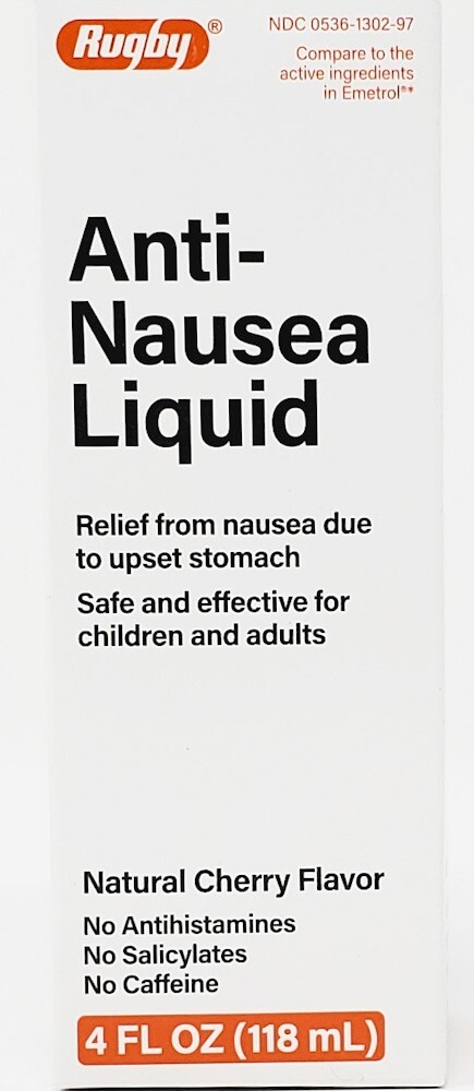 Rugby Anti Nausea Liquid – 4 fl oz – Expiration Date 03-2026