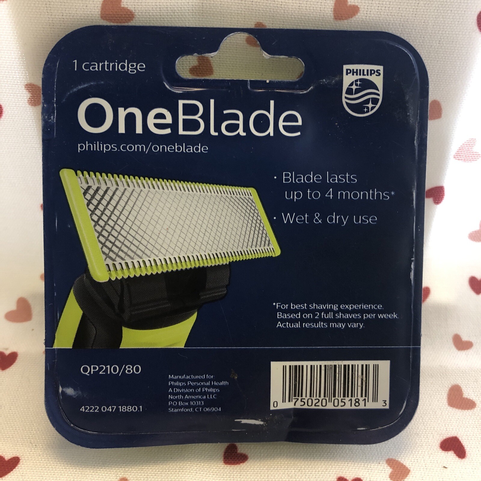 Philips Norelco OneBlade Replacement One Blade QP210/80 1 Cartridge