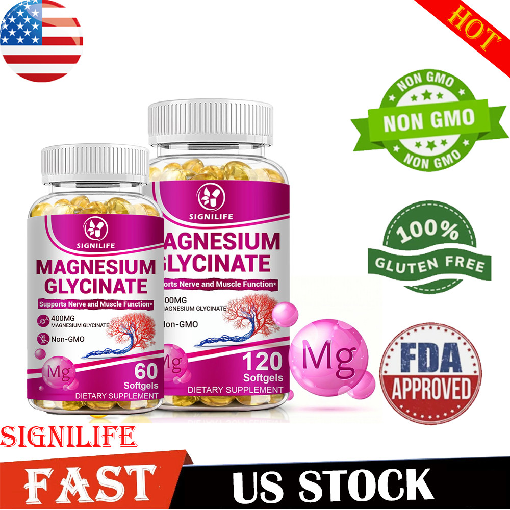 Magnesium Glycinate Chelated High Absorption Gluten-Free Non-GMO Supplement