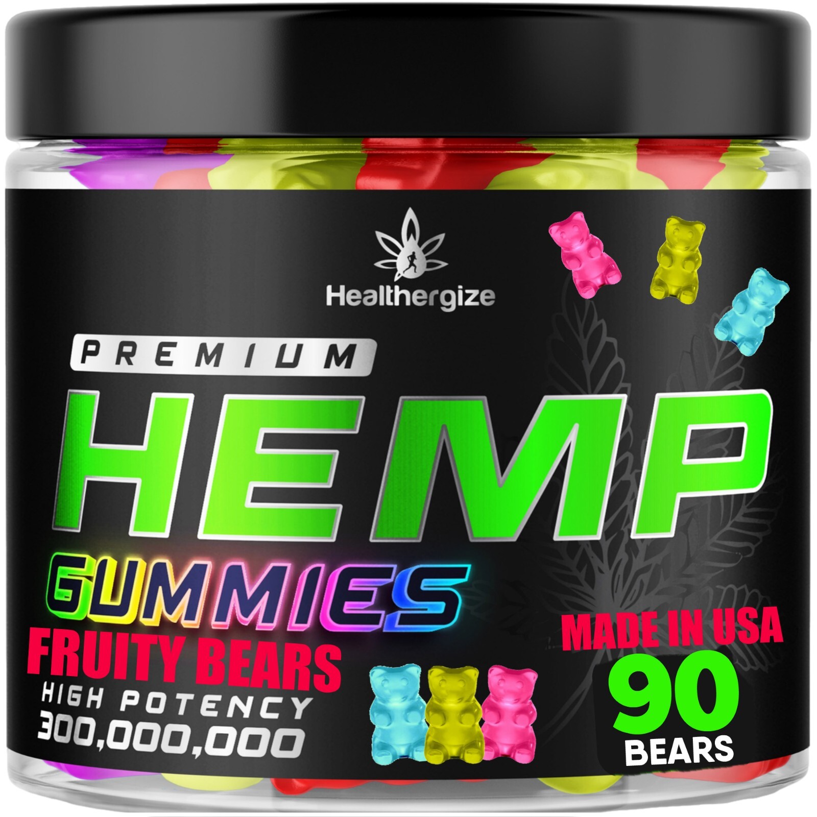 Sleep Gummy Bears-Premium Gummies-Calm, Stress, Relax, Anxiety-Made In USA