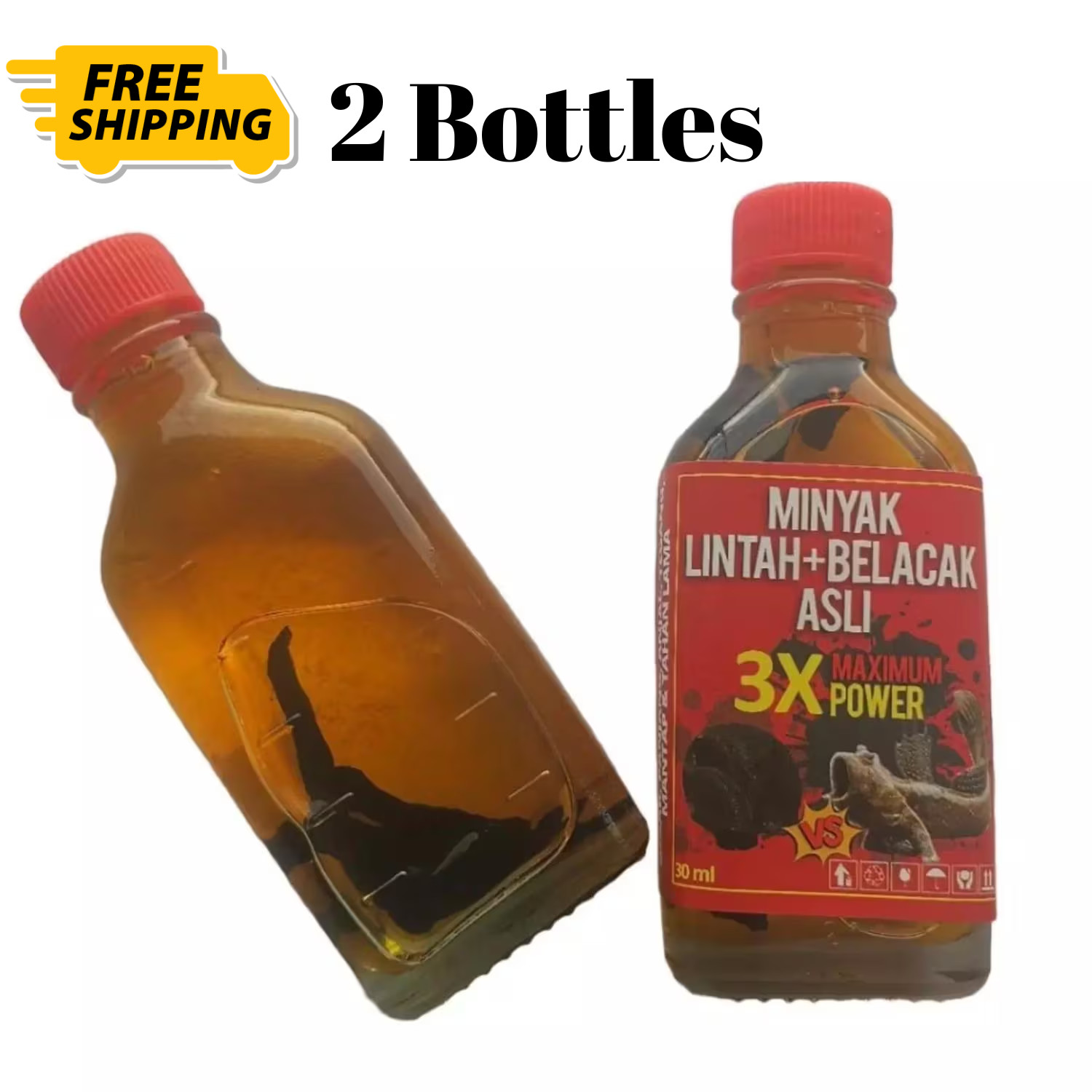 2 Bottles x Malaysia Leech Oil Minyak Lintah Men Enlargement