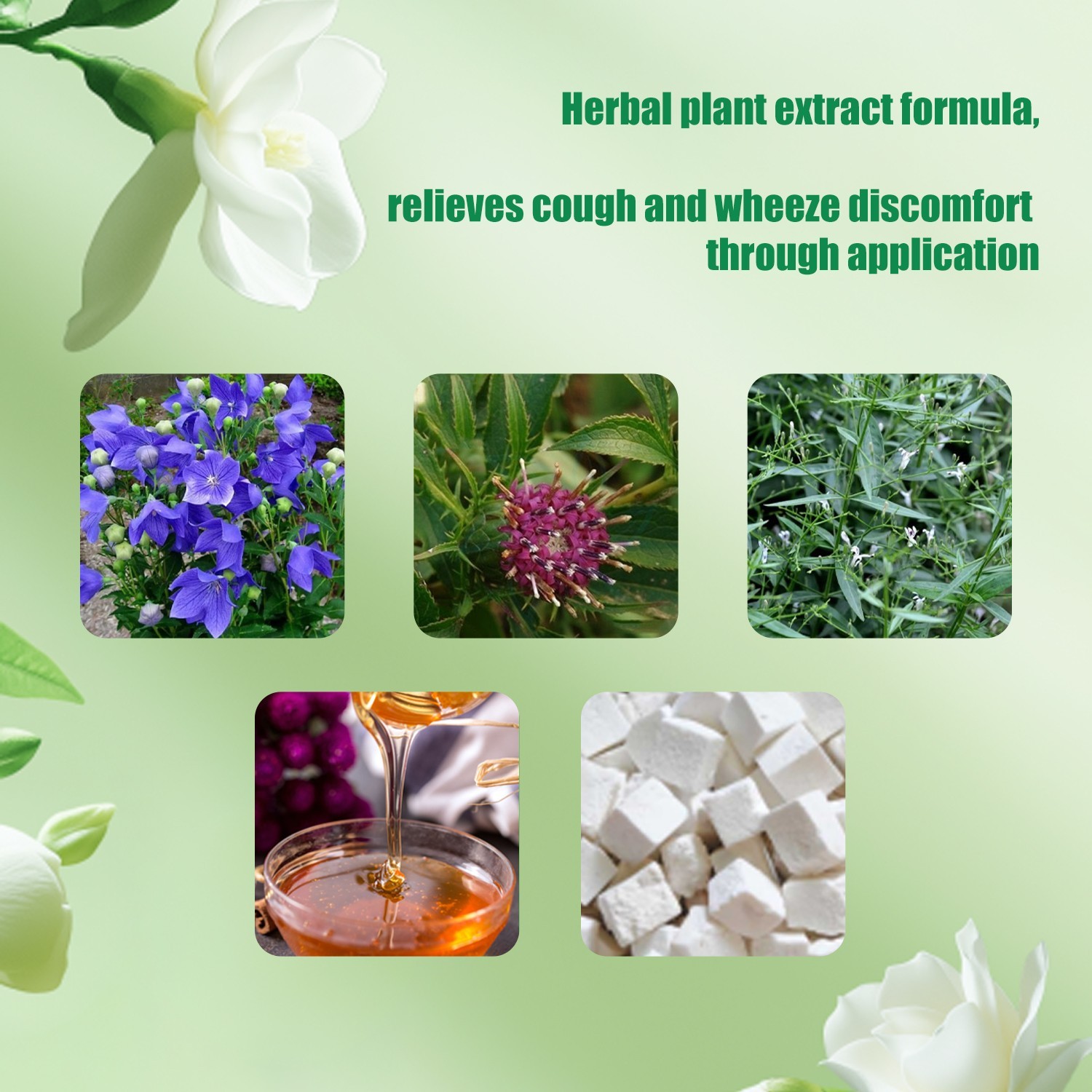 Natural Cough Relief Patch, Herb Sticker for Chest & Throat, Soothing Breathing