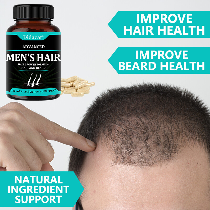 Advanced Hair Growth Formula – DHT Blocker Hair Beard Growth Vitamins for Men
