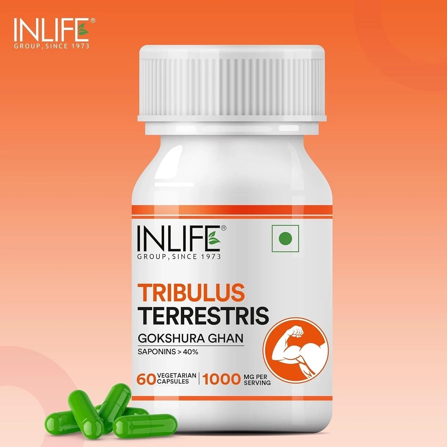 INLIFE Tribulus Terrestris | Gokshura with Saponins 40% 1000mg per serving 60N