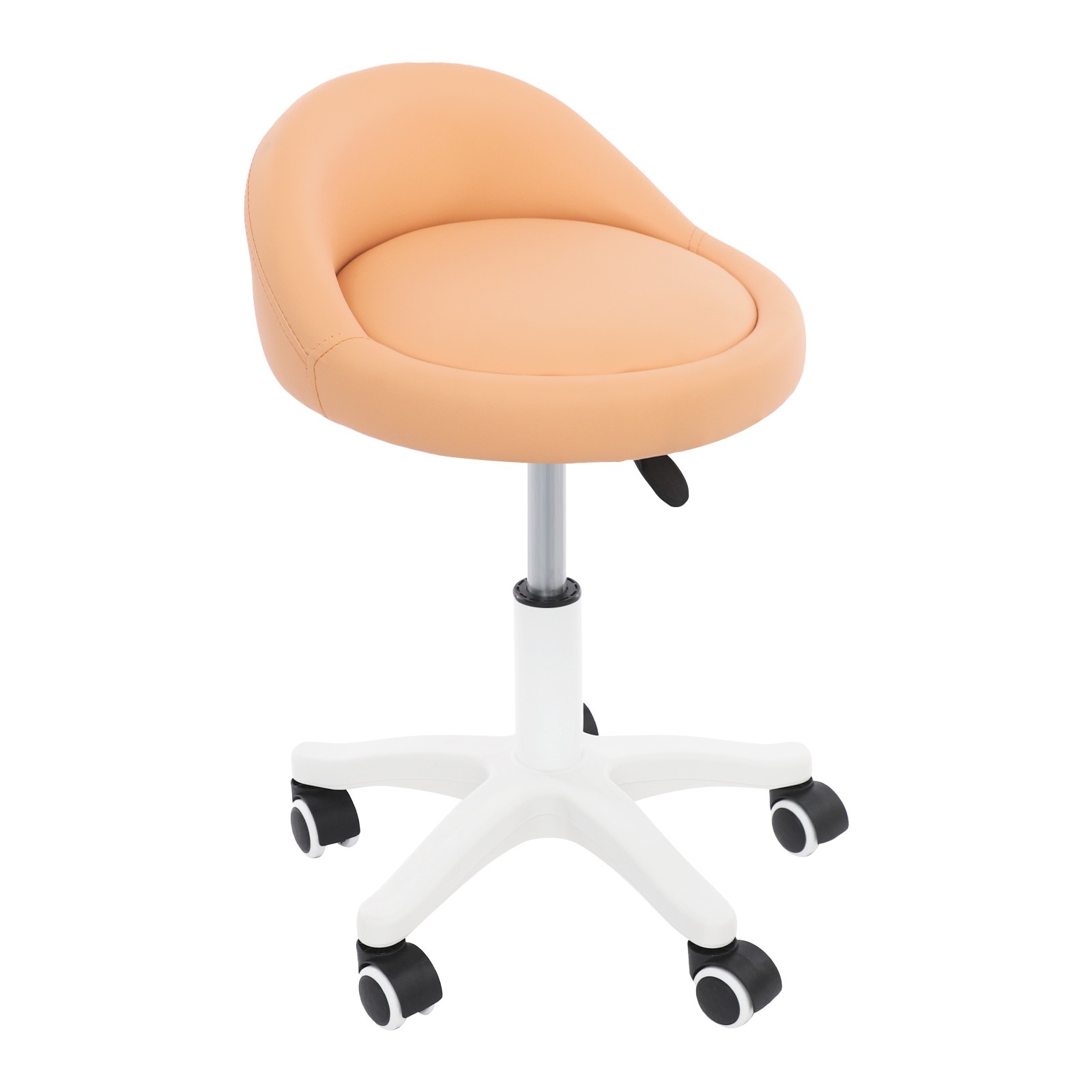 360° Rotation Stool, 48-62cm Height Adjustable Chair, Movable Beauty Salon Chair