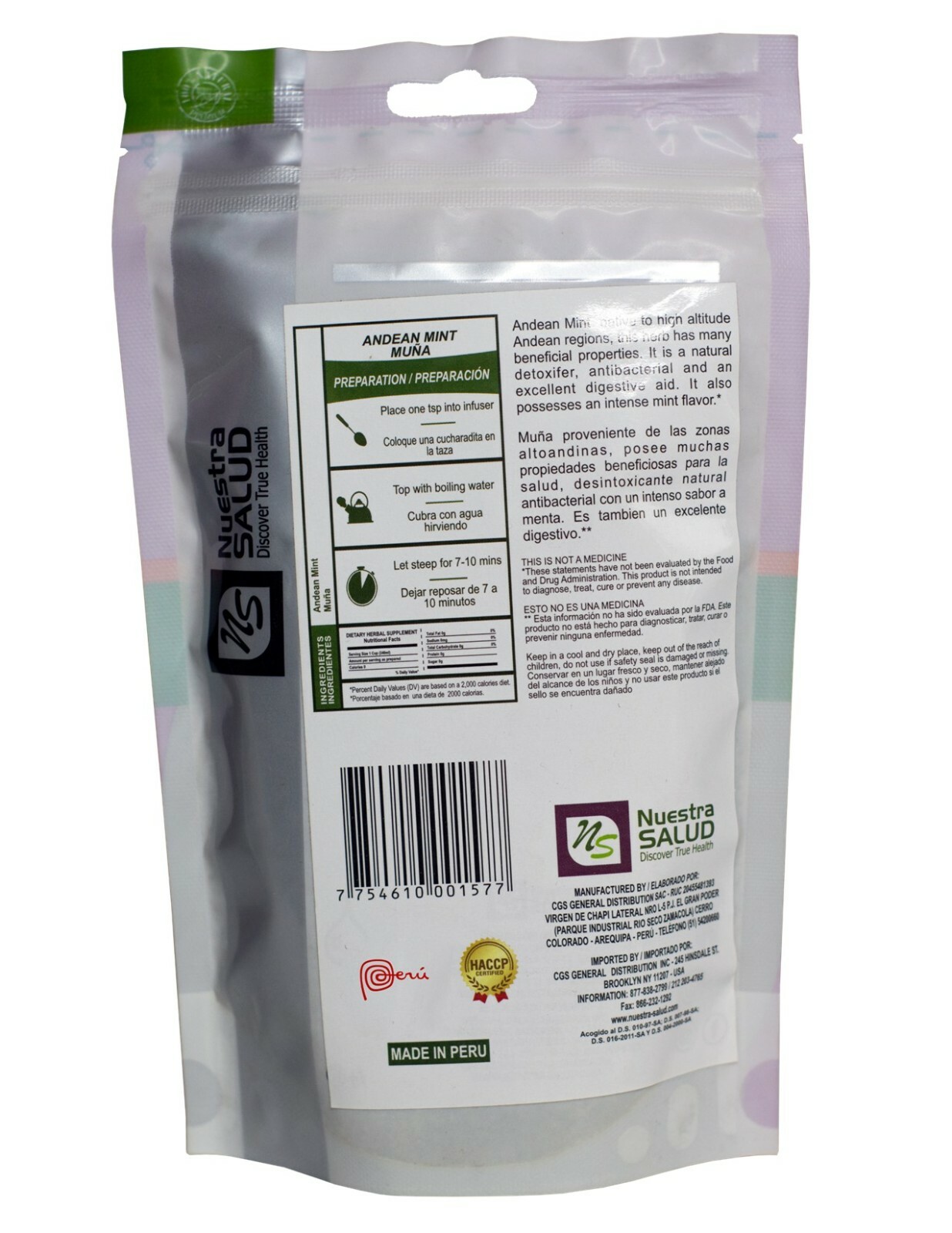 Andean Mint Tea Delight: Refreshing – Muña Te Herbal Tea (50g/1.76oz)