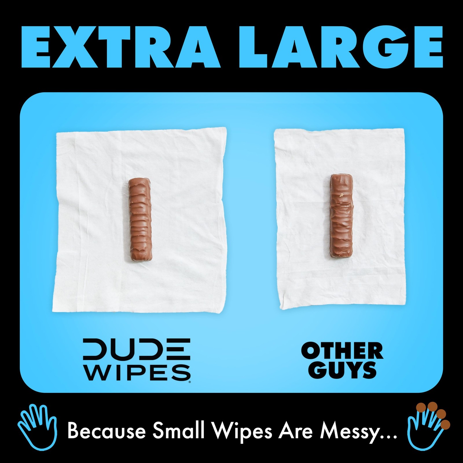 DUDE Wipes Unscented Flushable Wipes Extra Large Adult Wet Wipes for Sensitive