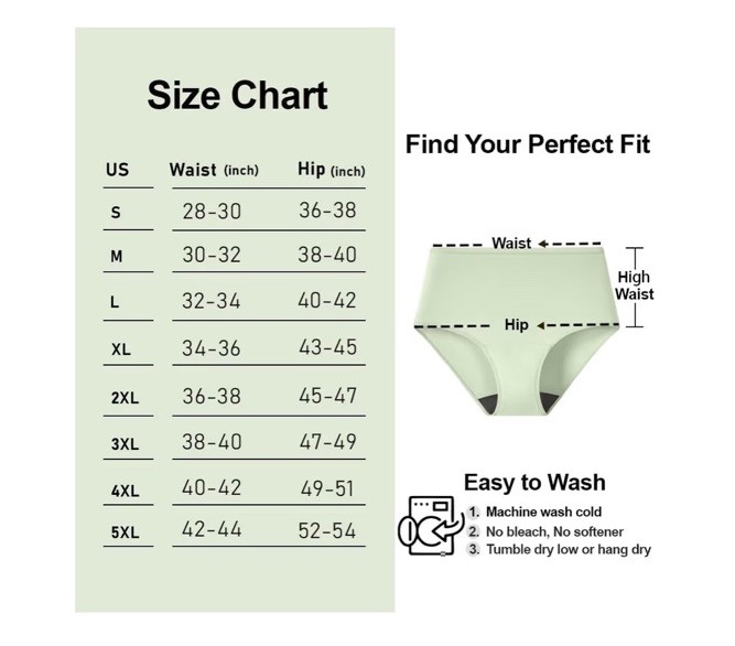 BATTEWA Incontinence Underwear for Women Washable, Leak Proof Underwear Small