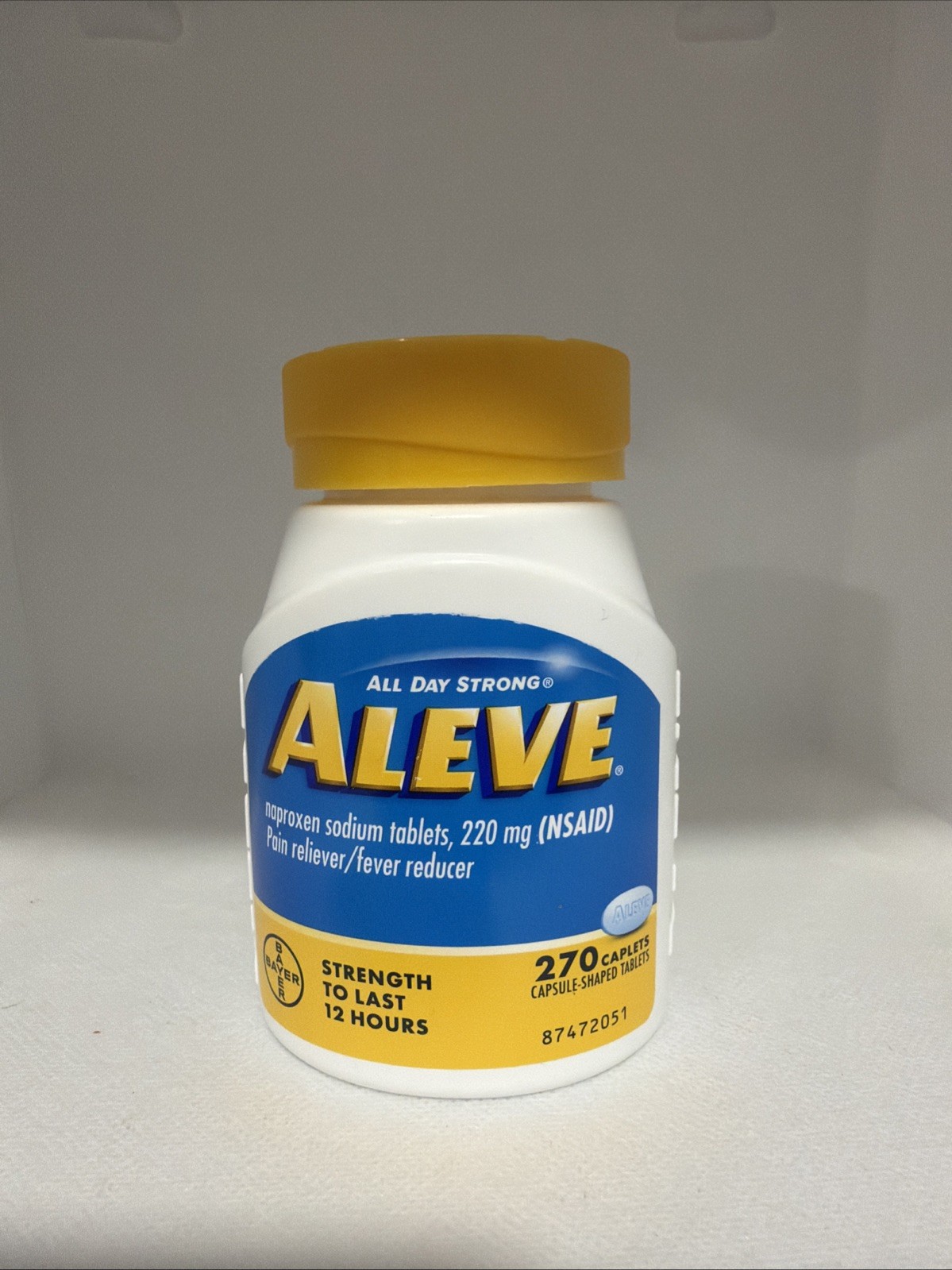 Aleve Caplets Pain Reliever/Fever Reducer -220mg Naproxen- 270 Ct -EXP 09/2027