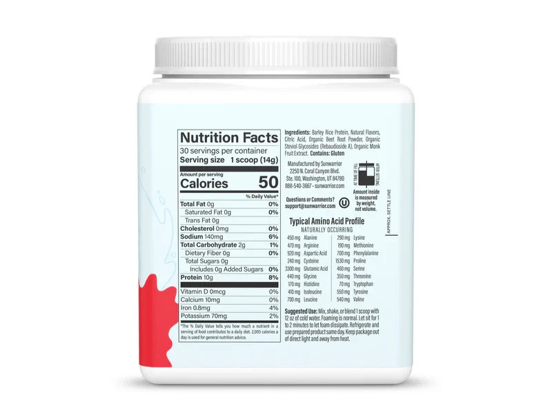 Sunwarrior, Clear Protein Refresher, Watermelon, 14.8 oz (420 g)