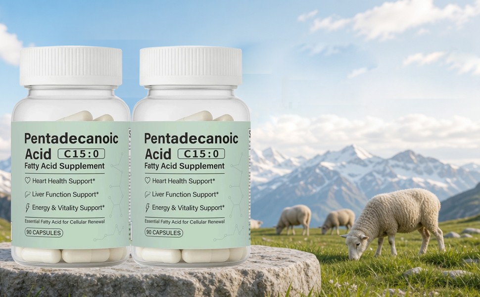 Pentadecanoic Acid Caps, C15:0 Fatty Acid Supplement – Natural Plant-Based 1-5X