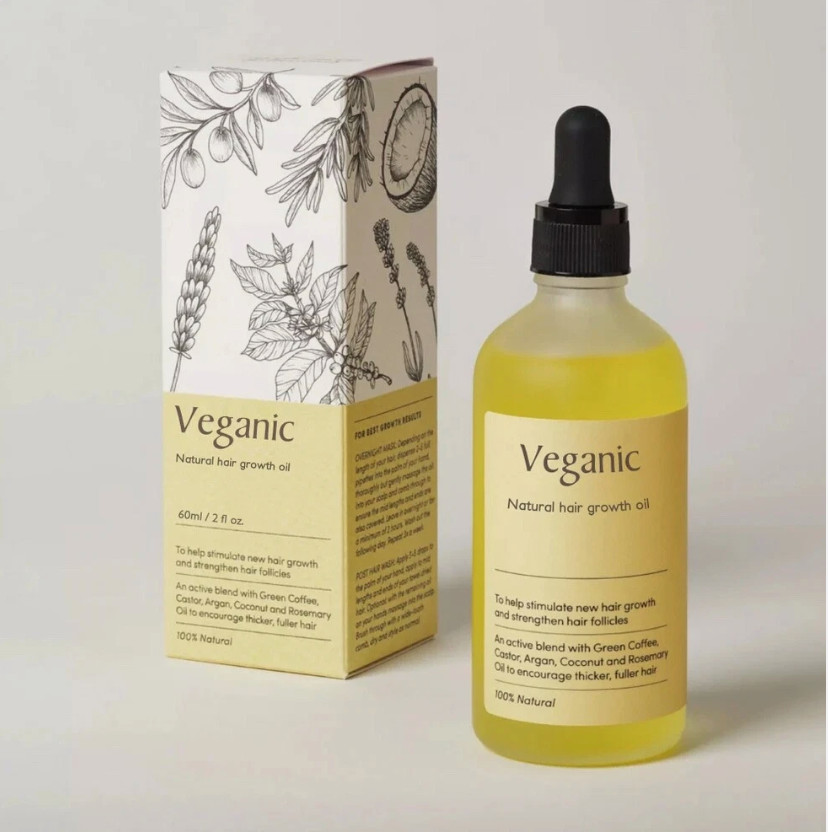 Natural Hair Growth Oil Veganic Hair Care Rosemary Oil for Hair Growth 60ml