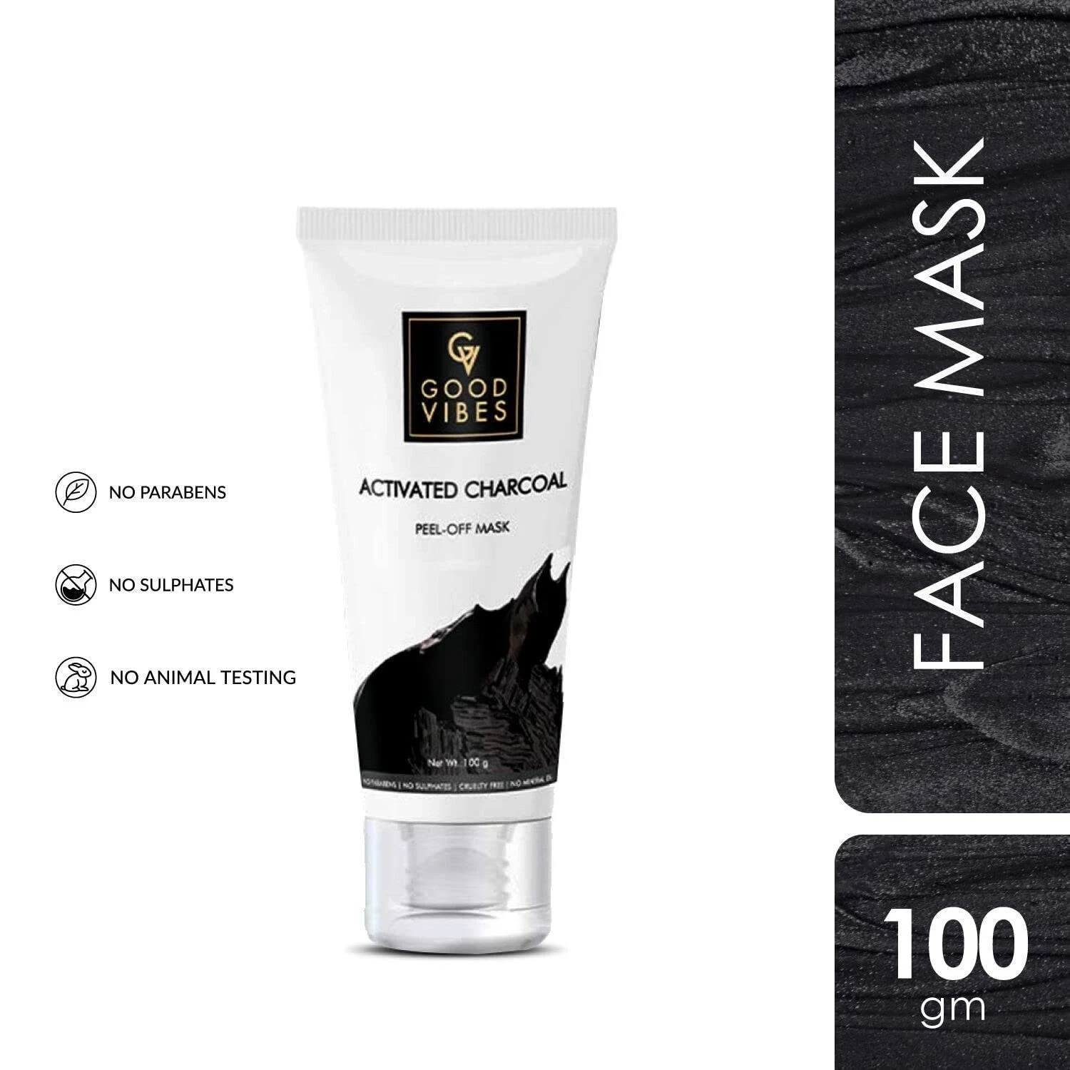 Good Vibes Activated Charcoal Peel Off Mask For Women & Men, 100 g