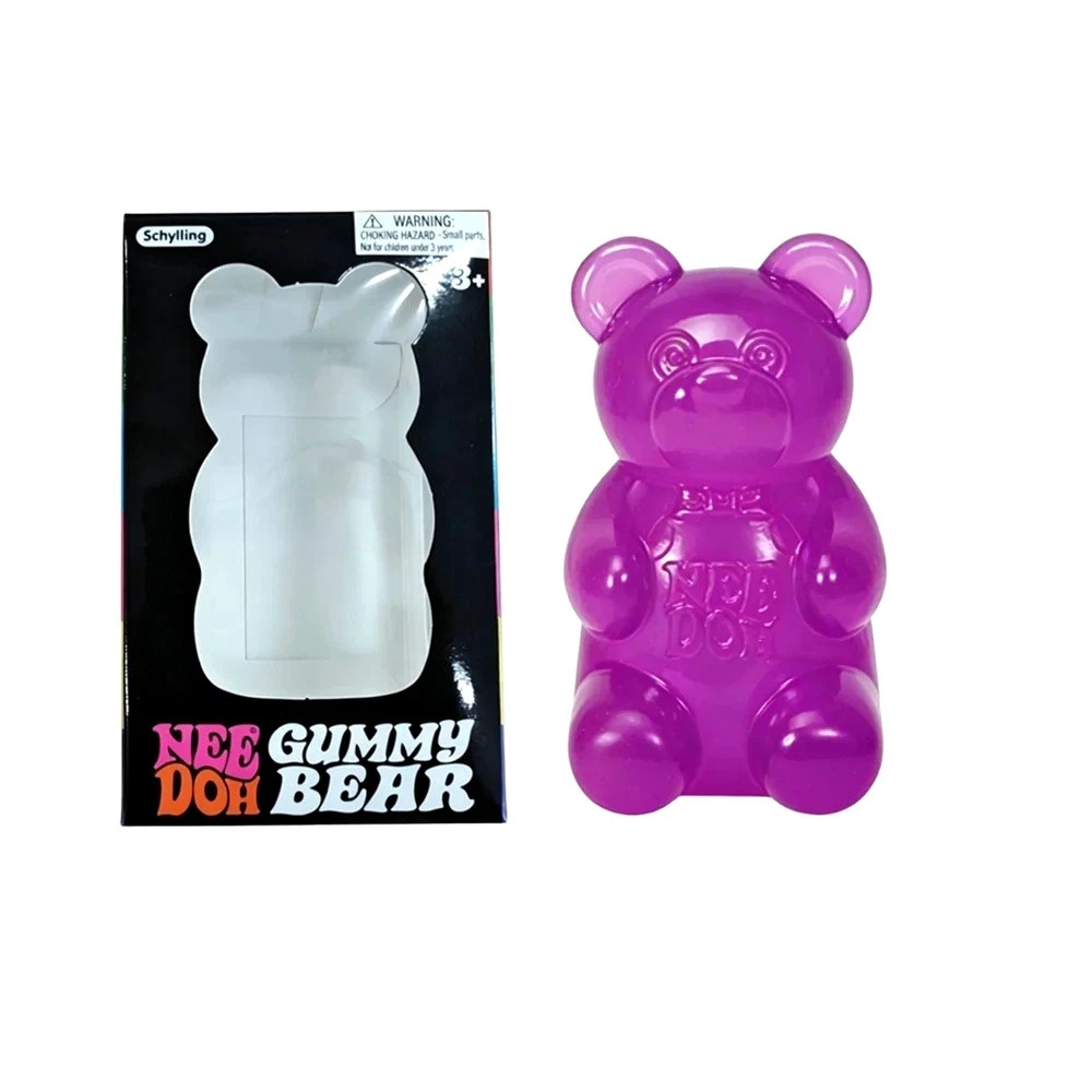 NeeDoh Gummy Bear Groovy Grape Purple Squishy Stress Ball Sensory Fidget Toy