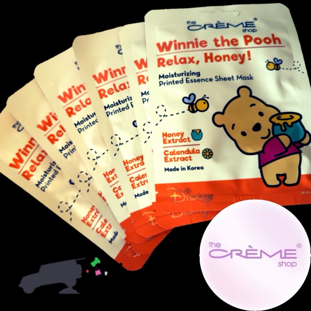 New 6ct Crème Shop Face Sheet Mask~”Relax Honey!” Winnie The Pooh Moisturizing