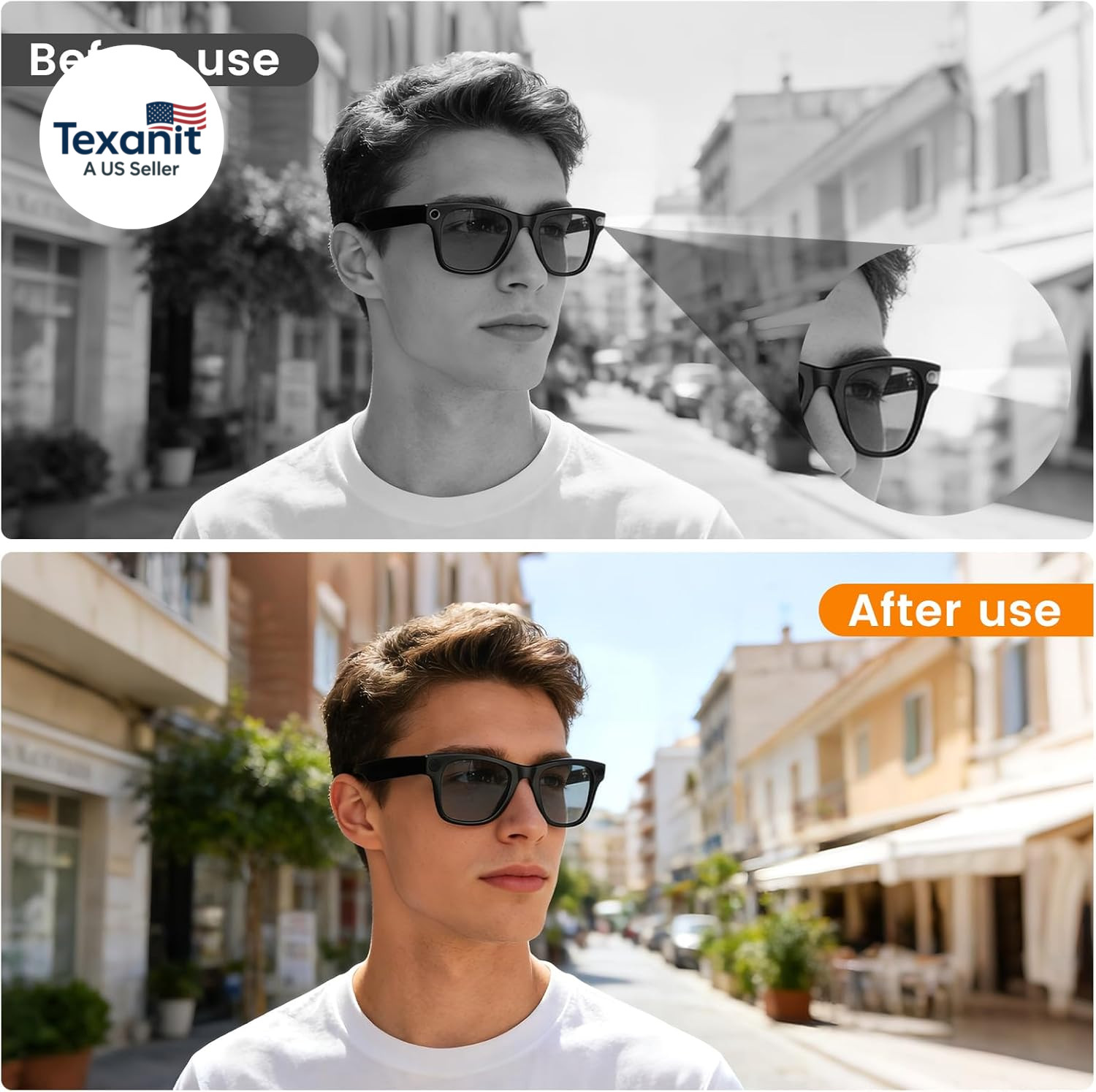 20 Pcs LED Light Blocking Stickers Compatible with Ray Ban Meta Wayfarer/Skyler/