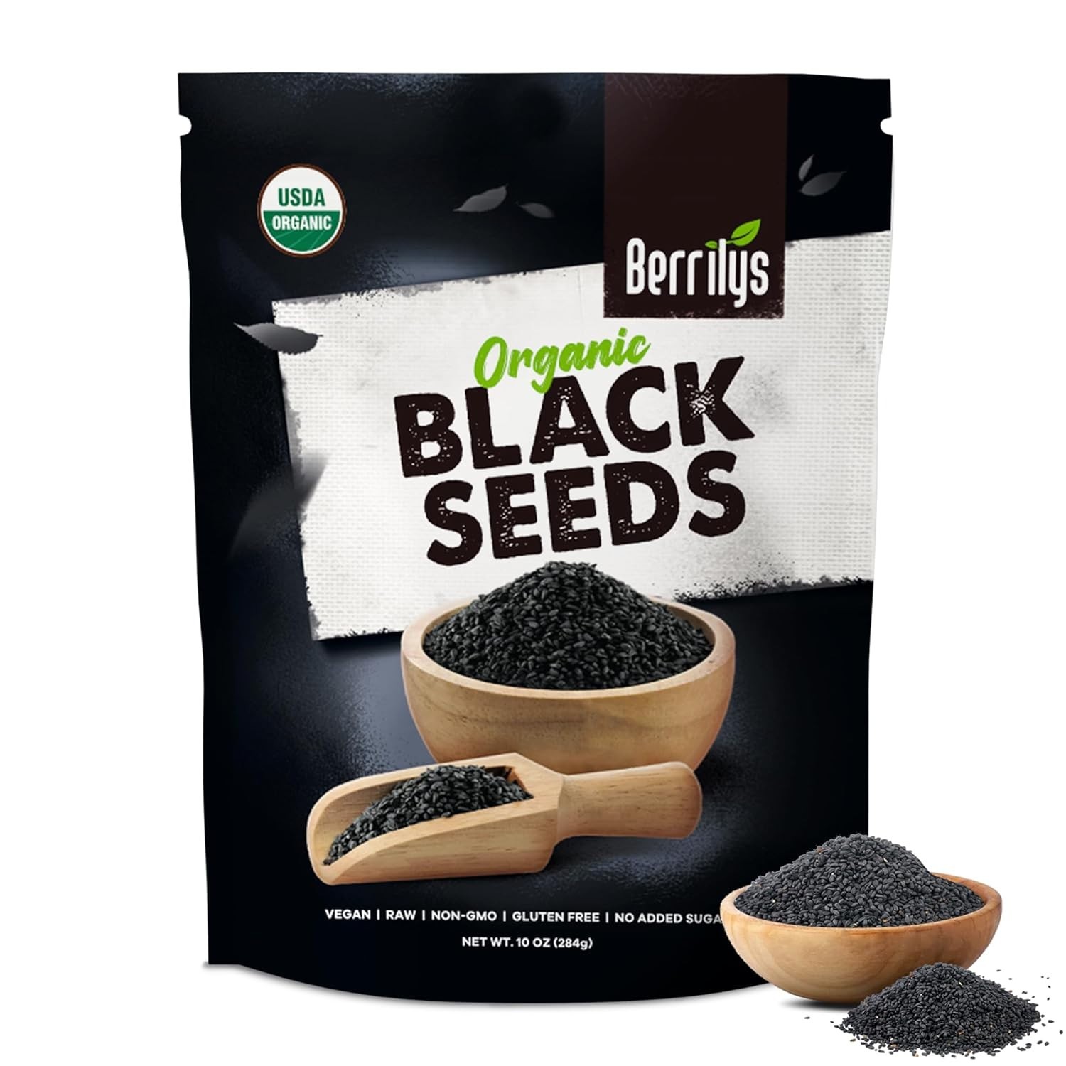 Berrilys Black Seeds – USDA Organic Nigella Sativa, Kalonji & Black Cumin Seeds,