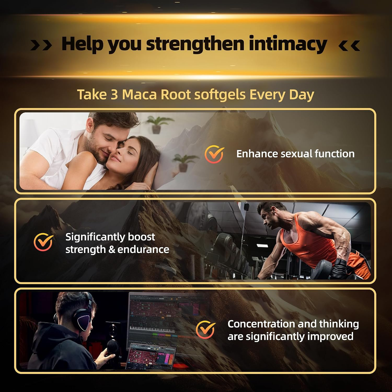 Men’S Maca Power Complex Formula, Supports Testosterone Health, Supports Energy,