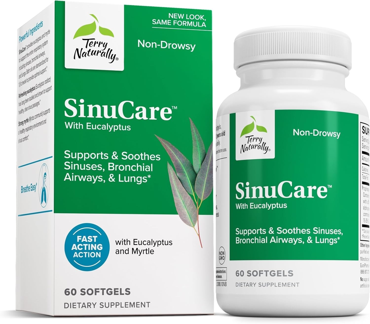 Non-Drowsy Immune Support – SinuCare 60 Softgels for Sinus & Bronchial Health