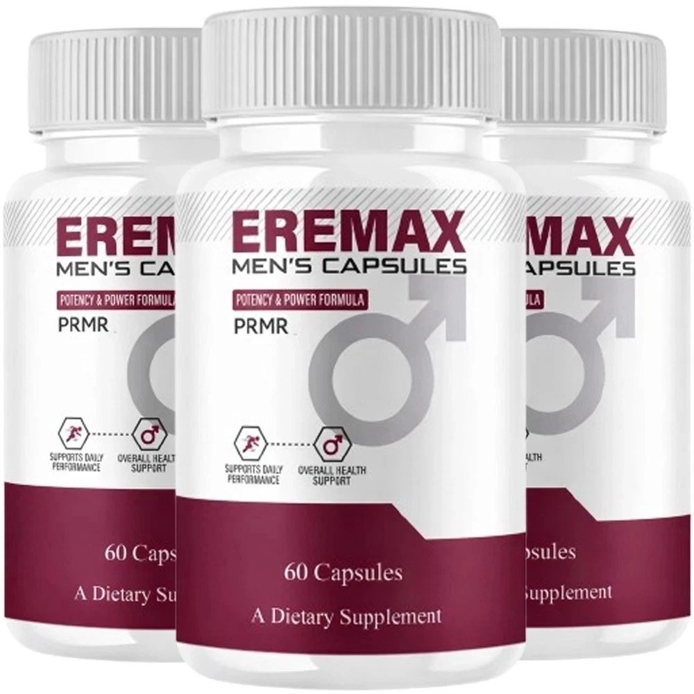 (3 pack) Eremax Capsules, Eremax Premium Performance Supplement – (180 Capsules)
