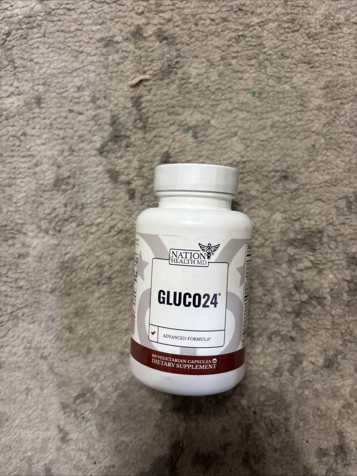 Nation Health MD GLUCO24 Advanced Glucose Support for Optimal Sugar Reg 3/31/27