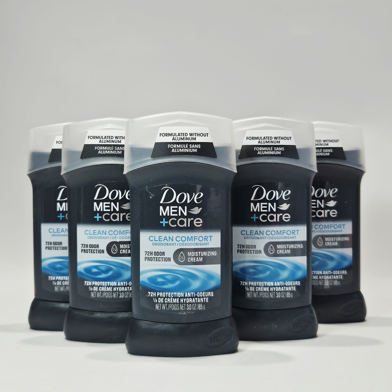 Dove MEN+CARE Clean Comfort 72H Odor Protection Deodorant – 3 Oz – Pack Of 5