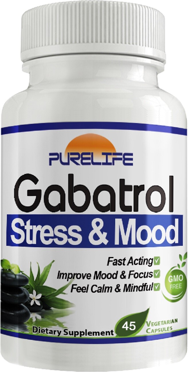 PureLife Gabatrol, Fast Acting Stress and Mood Formula, 45 Capsules