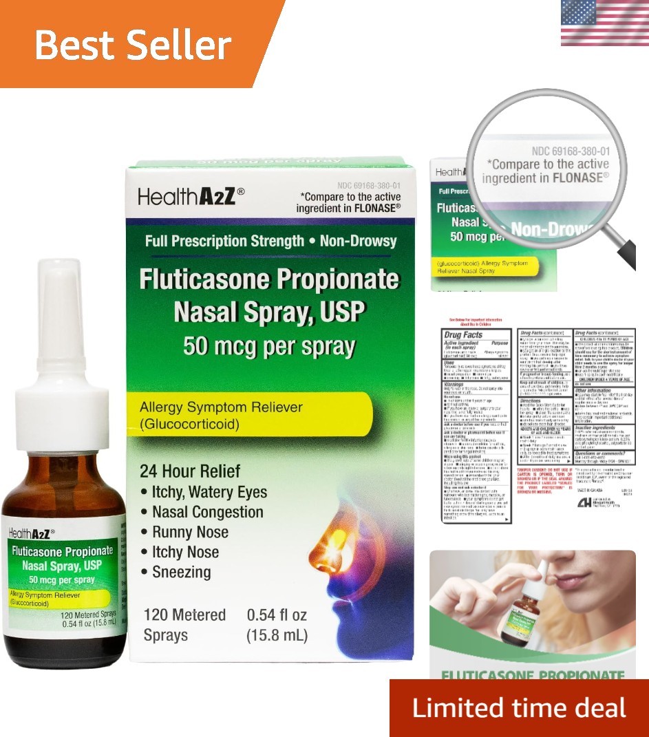 120 Sprays of Fluticasone Propionate – Ultimate Allergy Relief for Adults & Kids