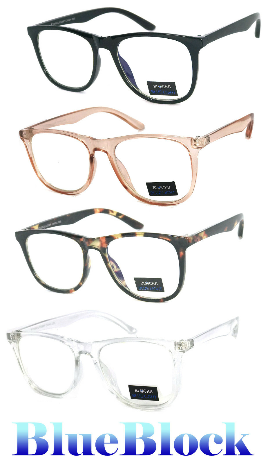 Blue Light Blocking Glasses Gamer LCD/LED Screen & Computer Eyewear Square Frame