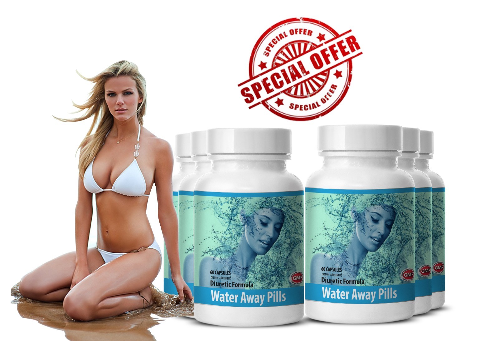 Water Pill (2 Bottles, 60 Capsules)