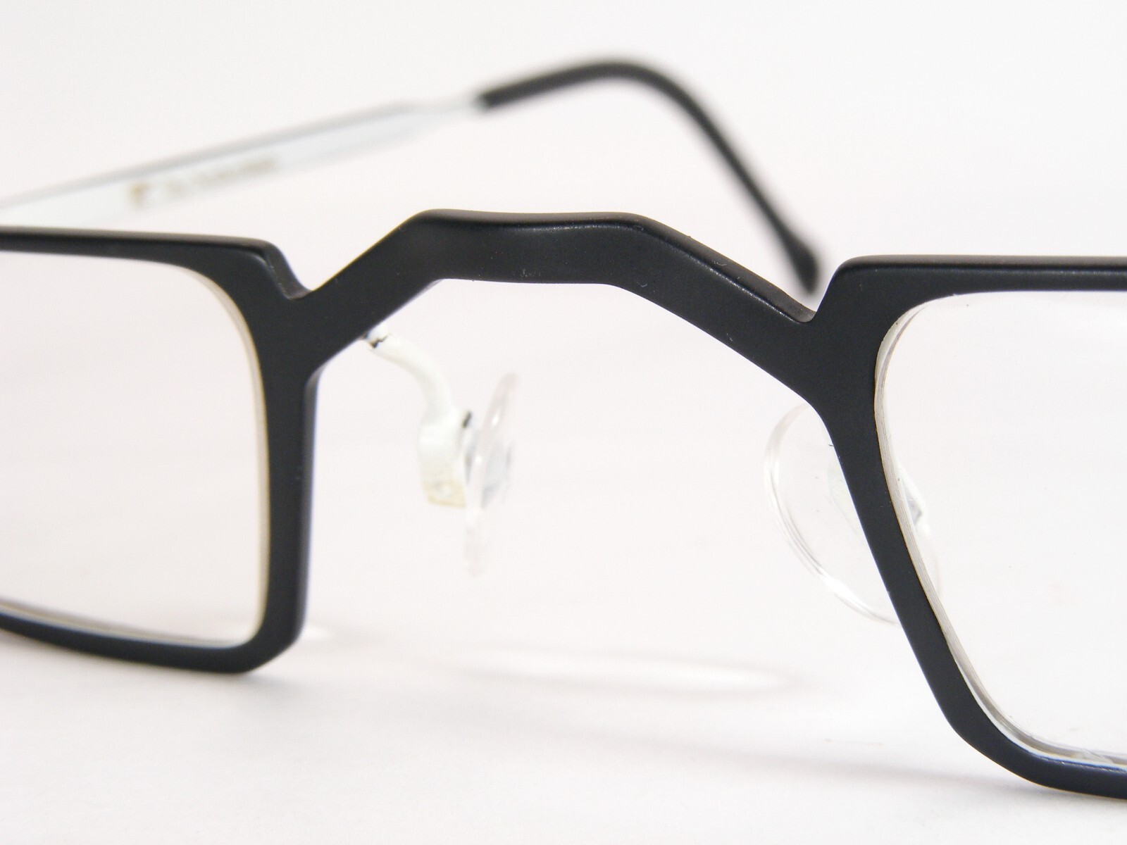Vintage FOC The Netherlands Seventh 73 Black /White UNIQUE RARE EYEGLASSES FRAME