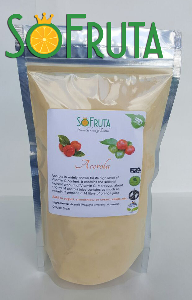 Acerola powder 3LB 48oz Freeze Dried Superfood Kosher Anti-aging SoFruta