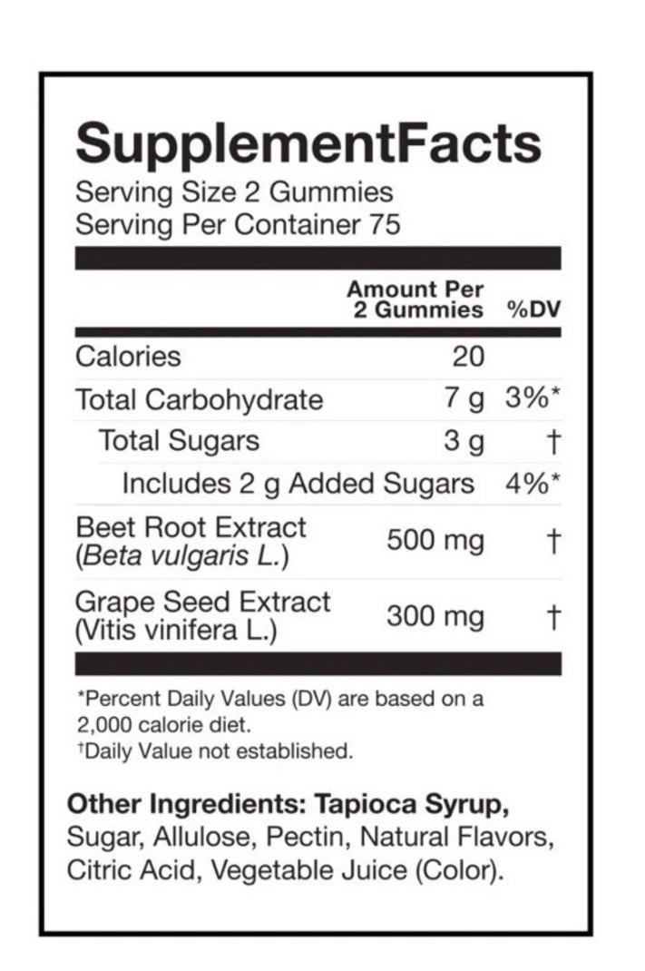 Humann SuperBeets Heart Gummies, 150ct, Strawberry Flavor Blood Pressure Support