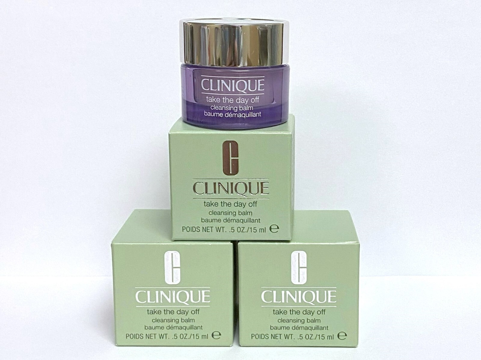 Lot of 3 Clinique Take the Day off Cleansing Balm 0.5oz/15ml Each NIB
