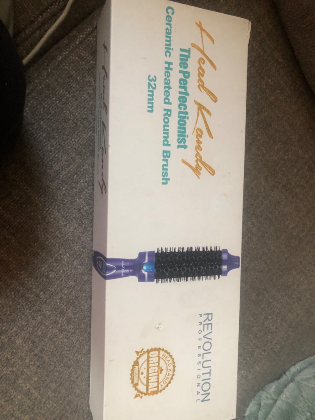 Head Kandy The Perfectionist Ceramic Heated Round Brush 32 mm- Purple- New