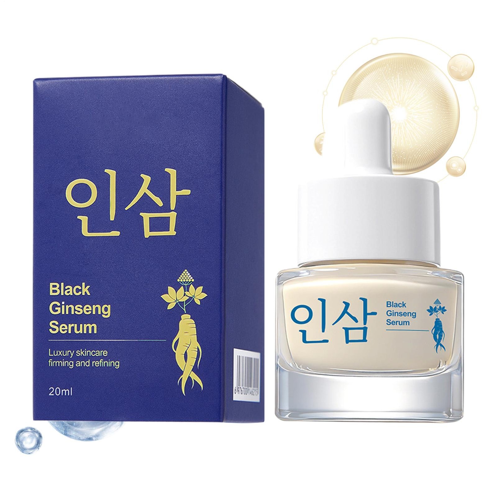 Black Ginseng Serum Firming Face Care Liquid Night Face Solution For Daily Trave
