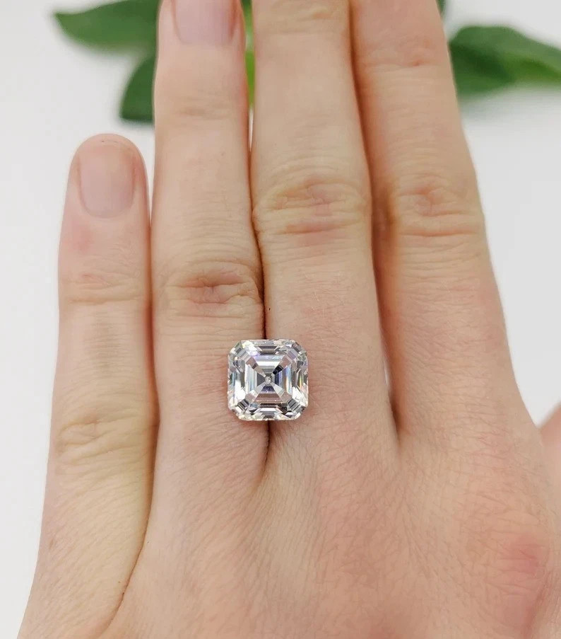 4 Ct CVD Lab Grown Diamond Asscher Cut VVS1 Clarity D Color Diamond Certified